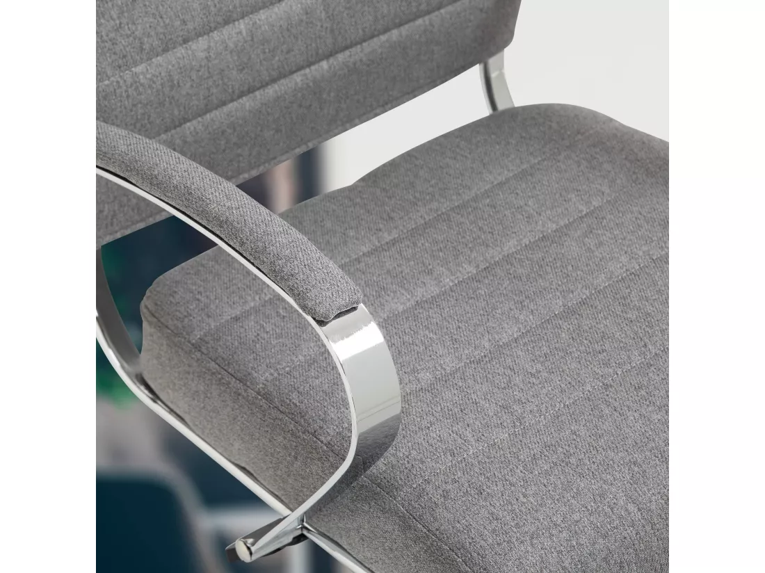 Chaise de bureau - Tissu - Gris - Oakland
