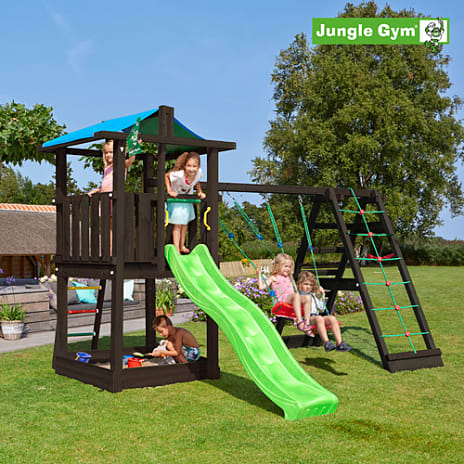Jungle Gym Hut legetårn inkl. climb sort ex slide