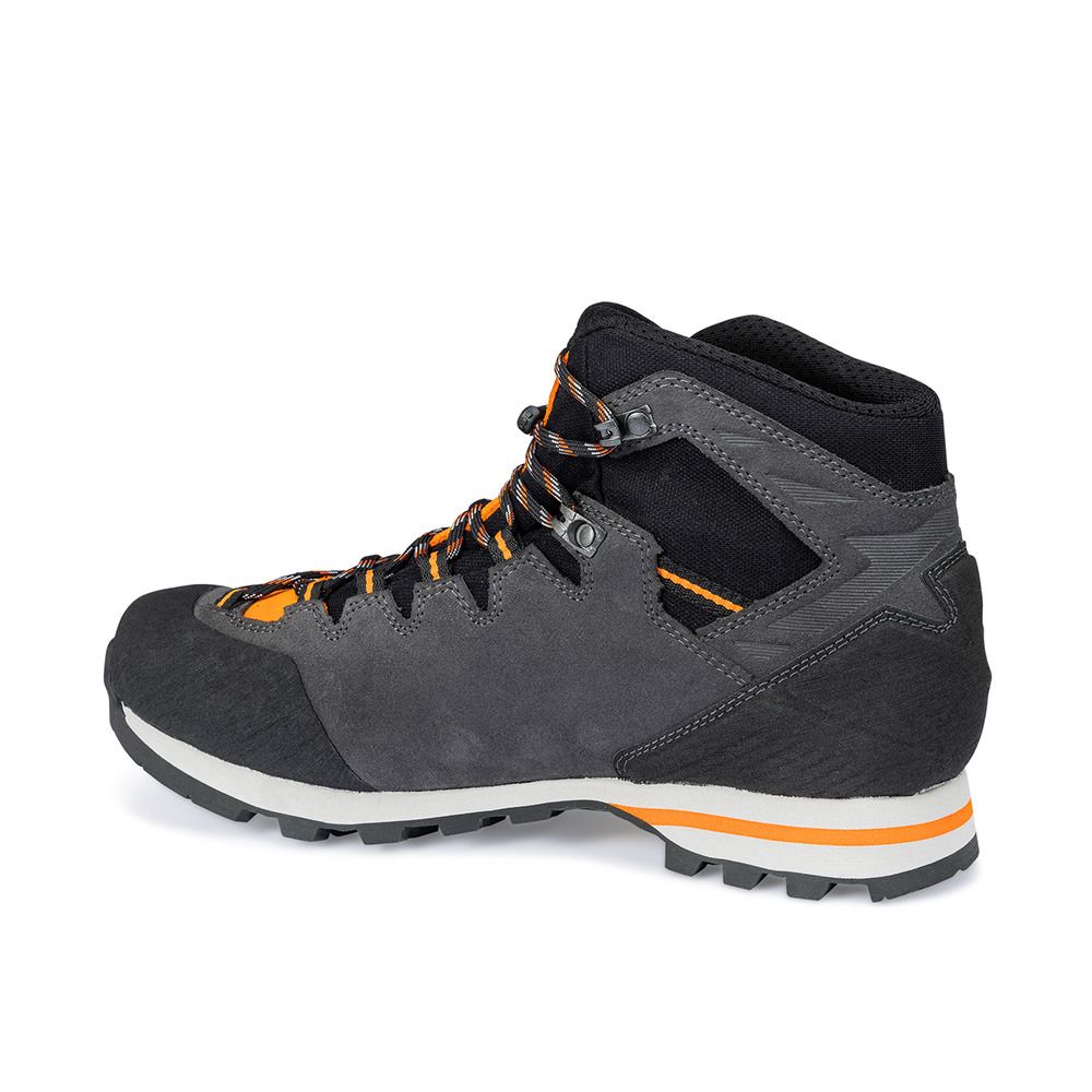 Hanwag MAKRA LIGHT GTX - Chaussures randonné Homme asphalt/orange