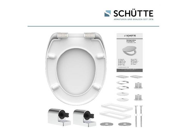 WC zitting duroplast, met soft-close-mechanisme