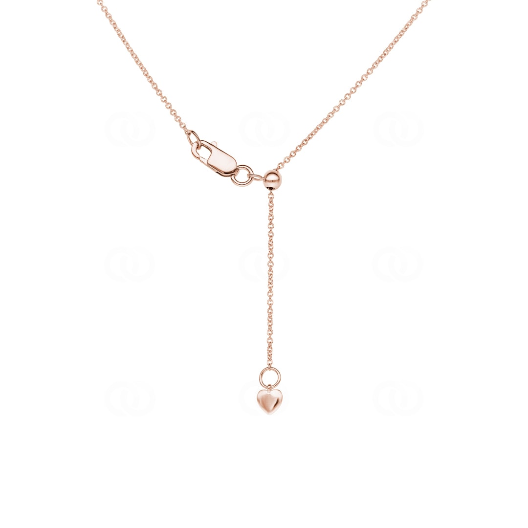 Collier 750/18 K Roségold mit Diamanten 0.50ct H/Si