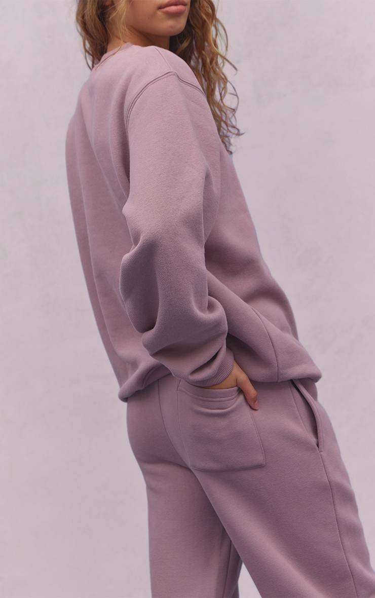 Mauve Pantalon De Jogging À Revers