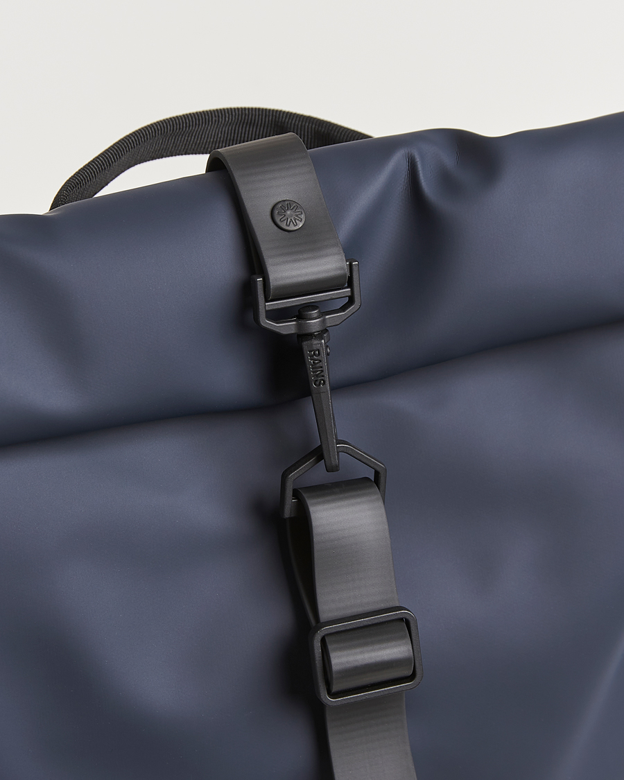 RAINS Rolltop Rucksack Navy