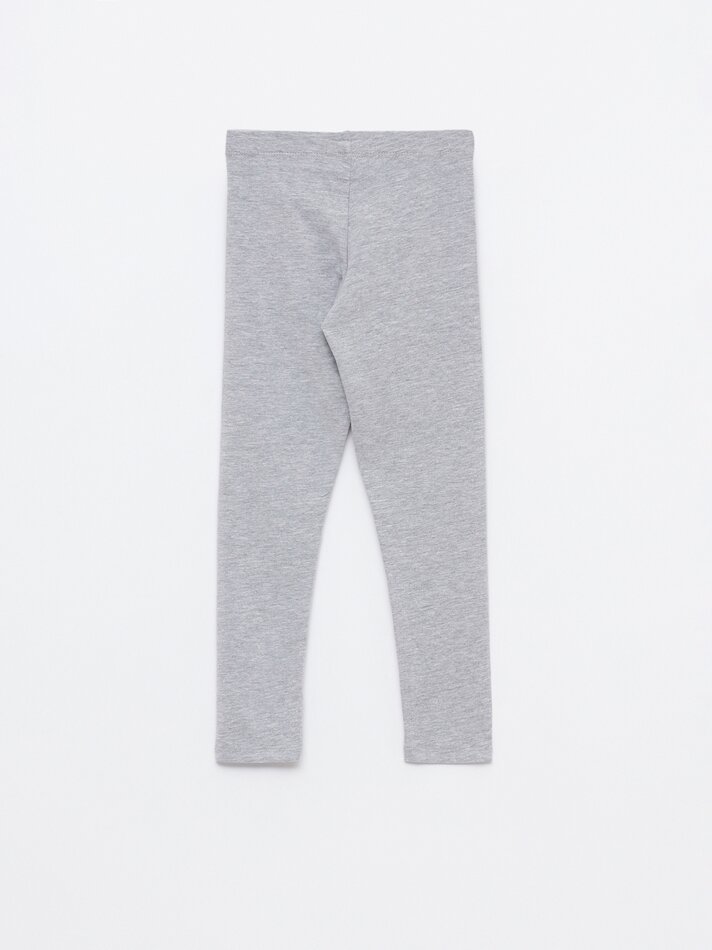 Conjunto de 2 leggings compridas básicas, lisas e estampadas - Rosa Claro