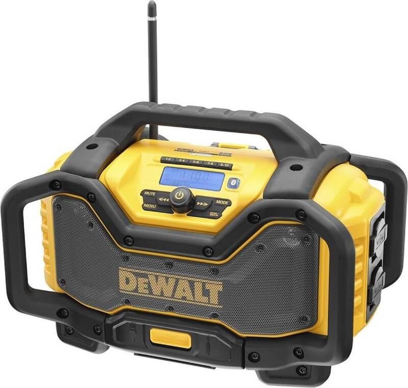 DeWALT DCR027 18V Li-Ion accu DAB  Bouwradio met oplaadfunctie - werkt op netstroom & accu