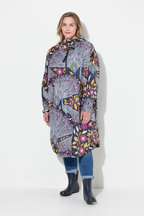 Funktions-Regencape, Unisex, Print, Kapuze