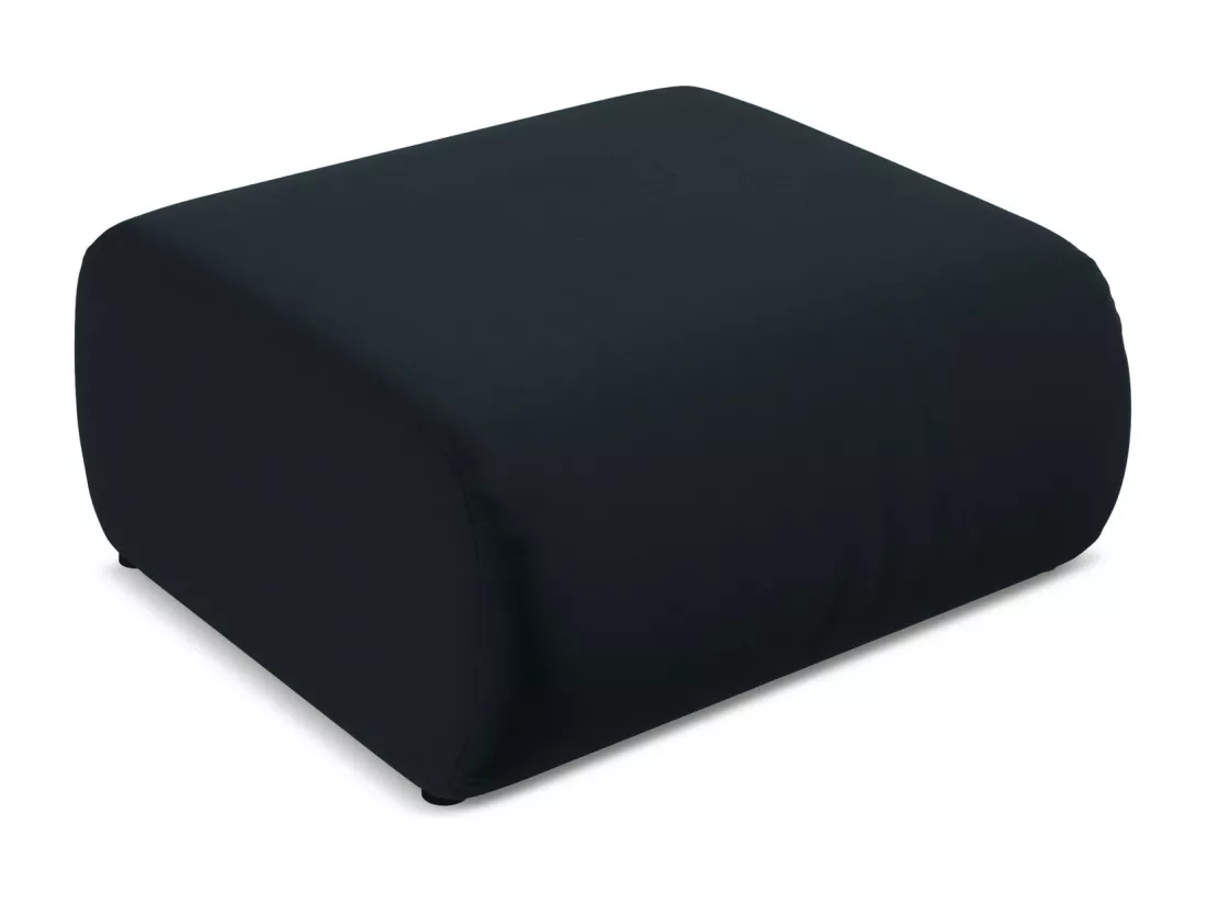 Pouf en velours - bleu royal - EKAHI