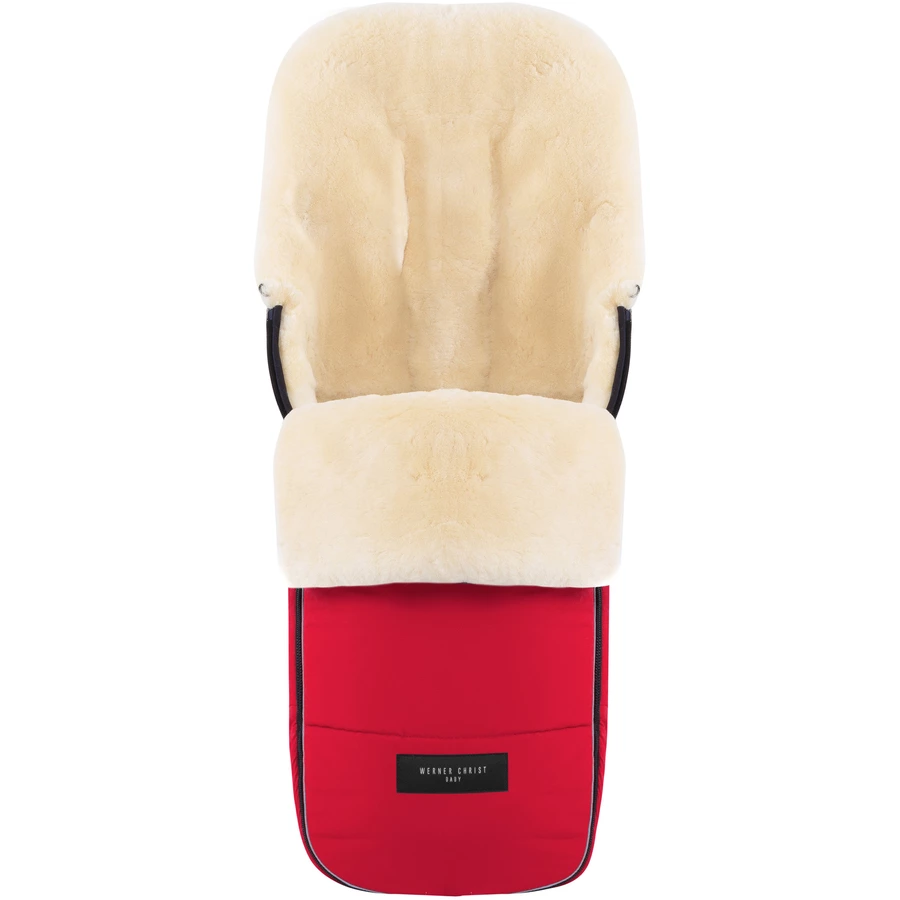 Werner Christ Baby Lammfellfußsack FLIMS chili red