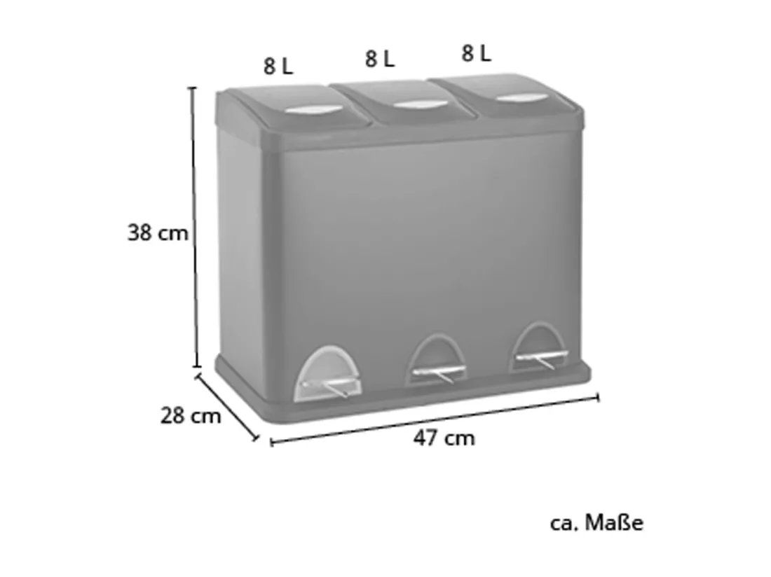 Poubelle à pédale pour le tri sélectif