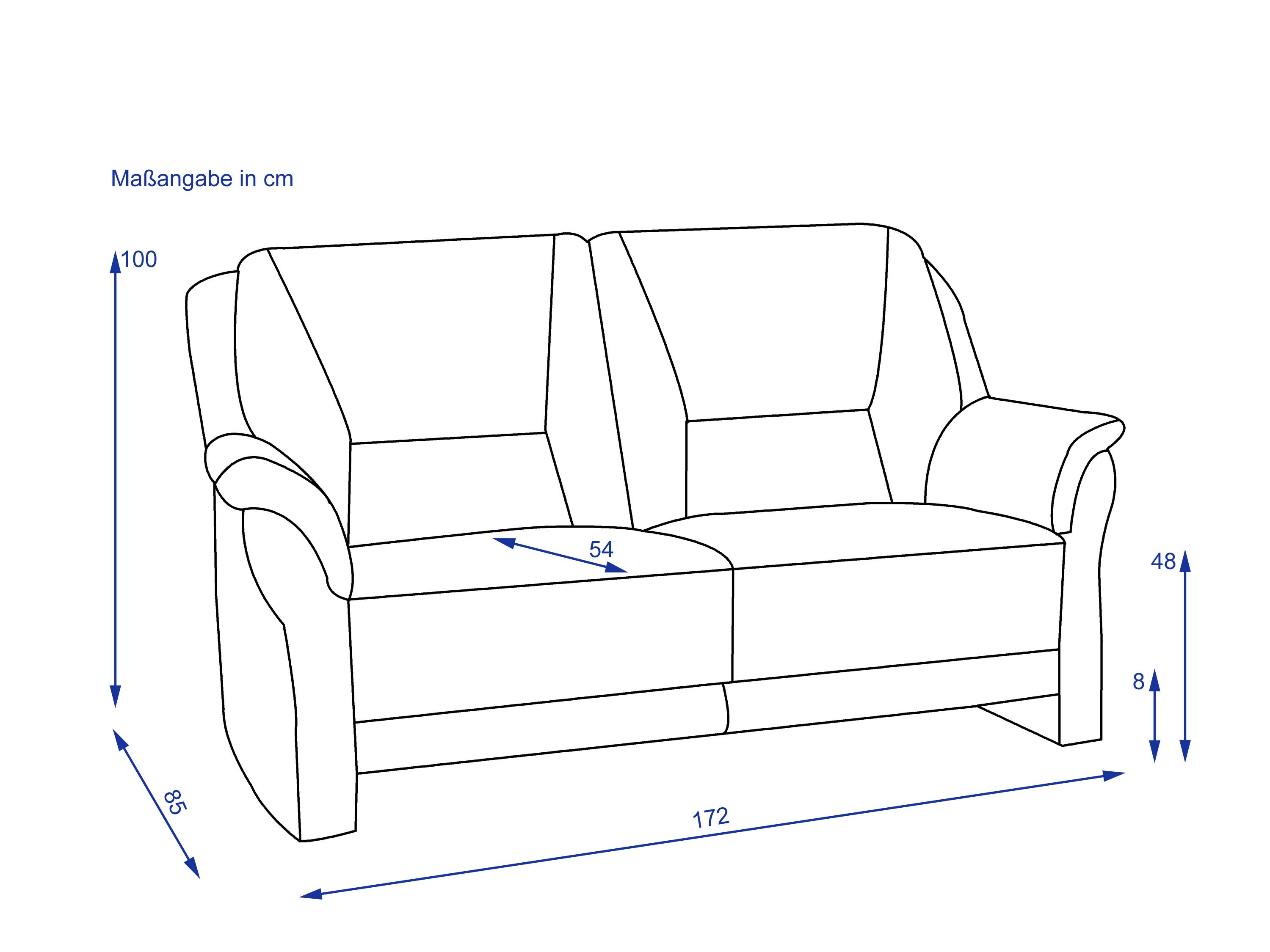 Sofa 2,5 Sitzer SP Palladion alu