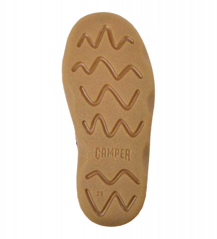 Botas de tornozelo Camper Kiddo em couro vermelho