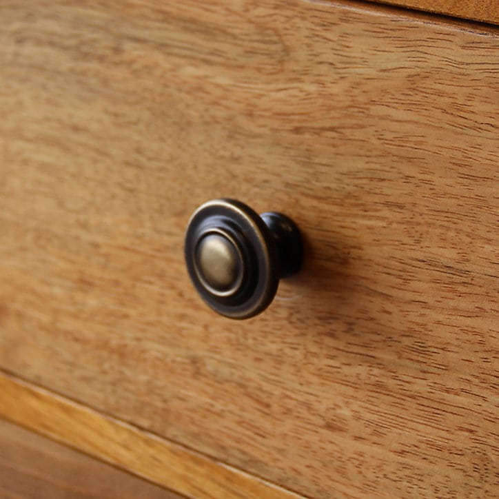 Bouton de meuble arrondi Rohan bronze Ø3.3 cm
