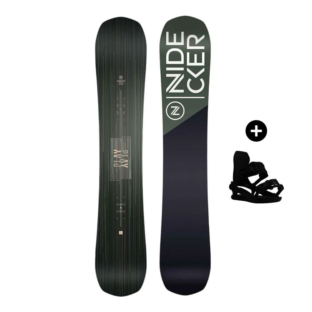 Nidecker PLAY - Pack snowboard all mountain Homme grey/black