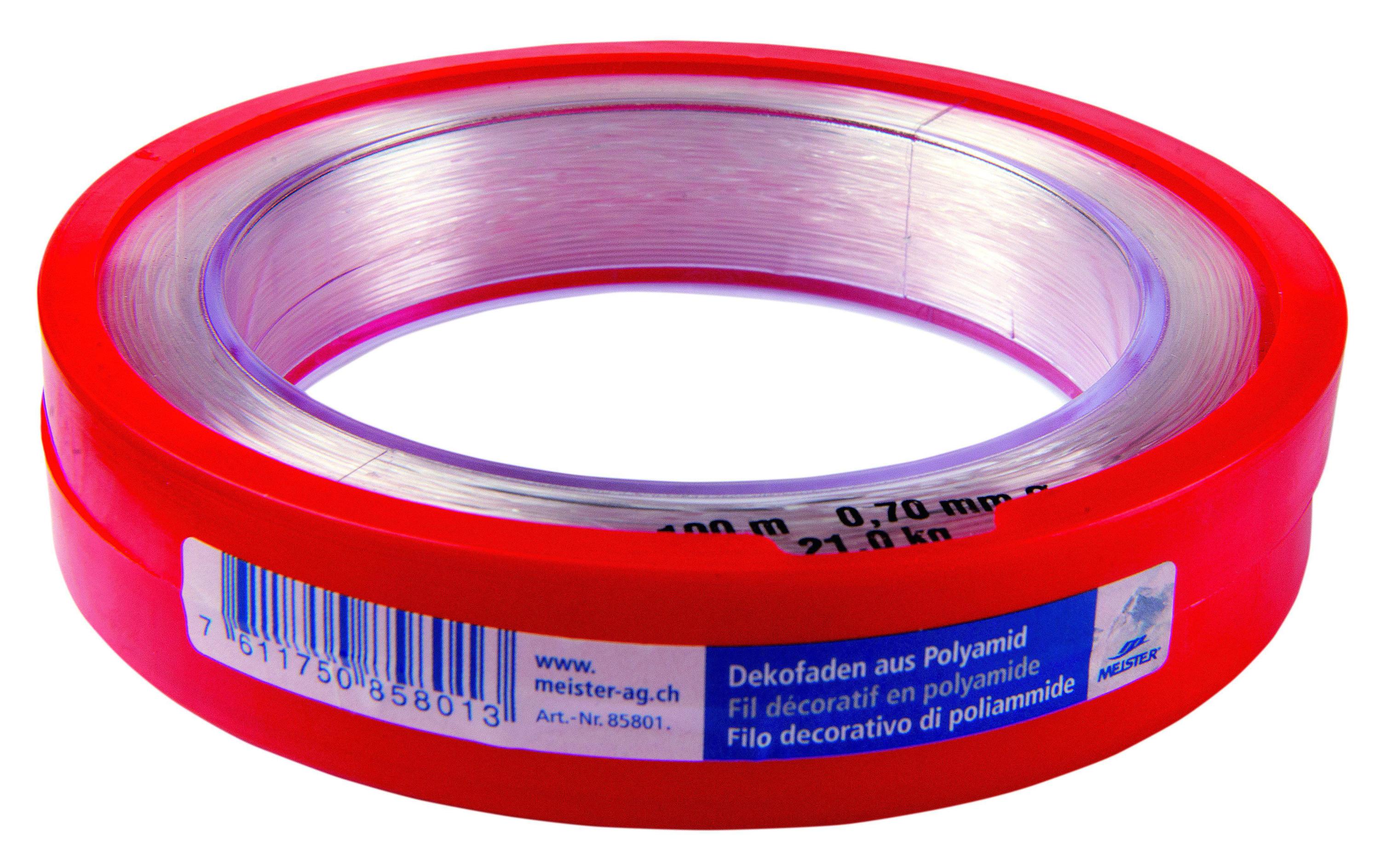 Dekorationsfaden Ø 0.7 mm, 100 m, 21 kg, TransparentDekorationsfaden aus Polyamid