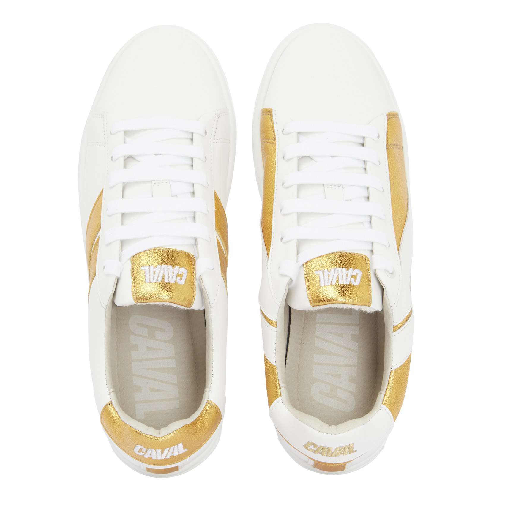 GOLD POWER - Baskets basses en cuir| Doré