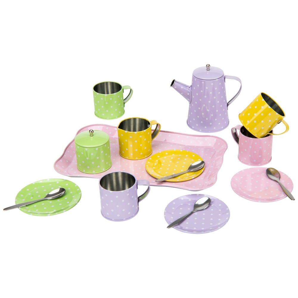 Kitchen Corner Kaffeeset aus gepunkteter Dose, 18-teilig