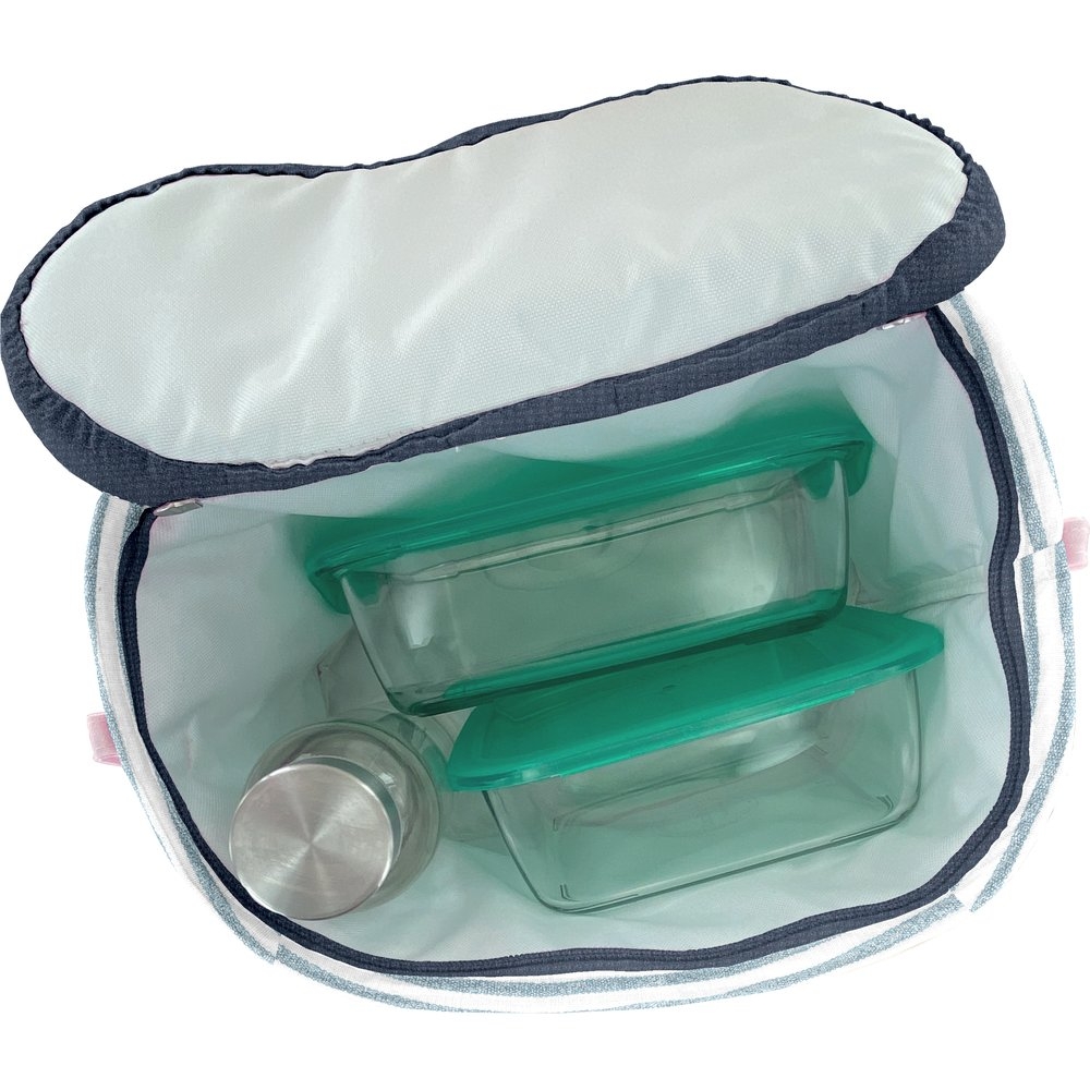 Sac Lunch Isotherme Rayé Bleu Blanc