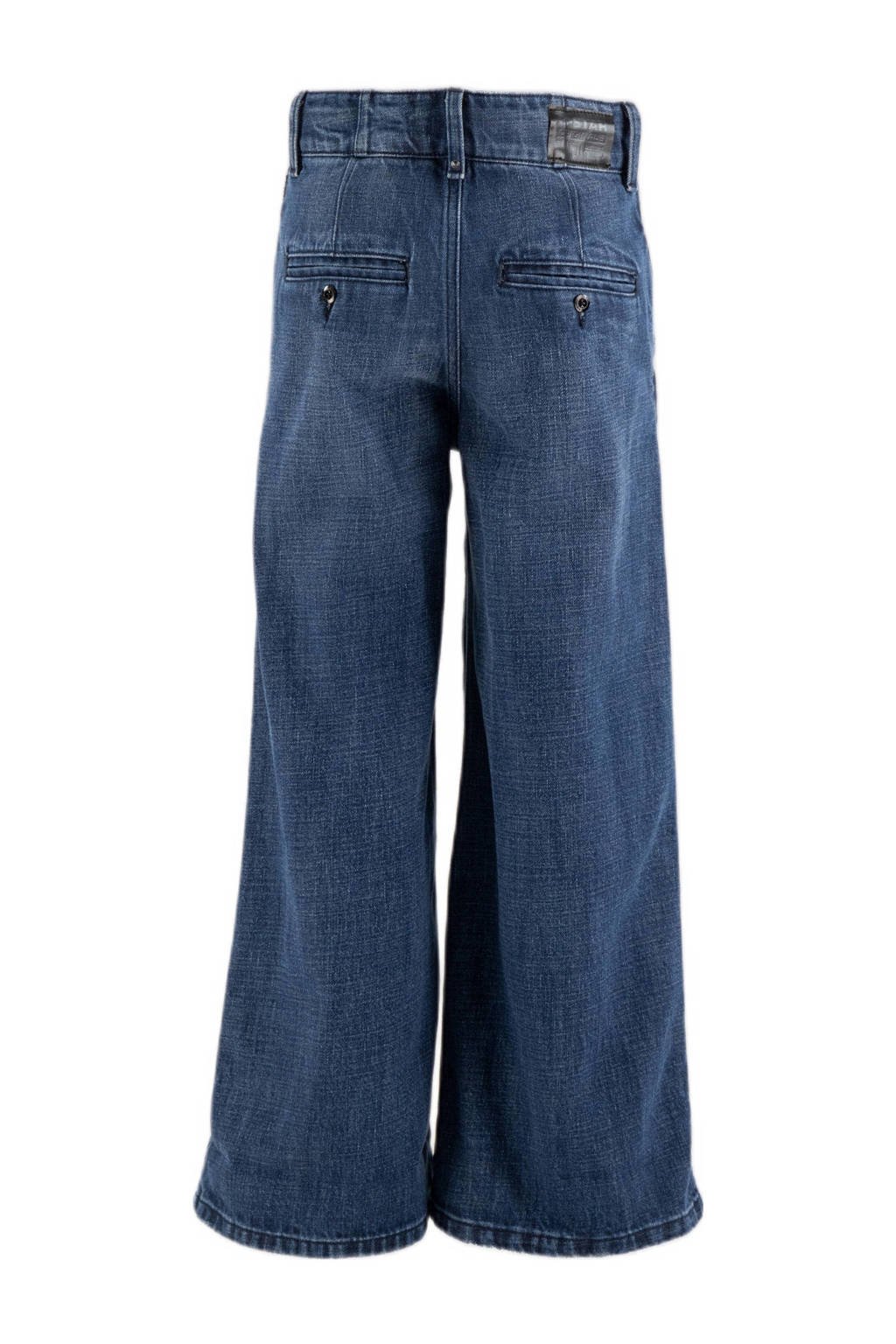 G-STAR loose fit high waist wide leg jeans medium blue denim