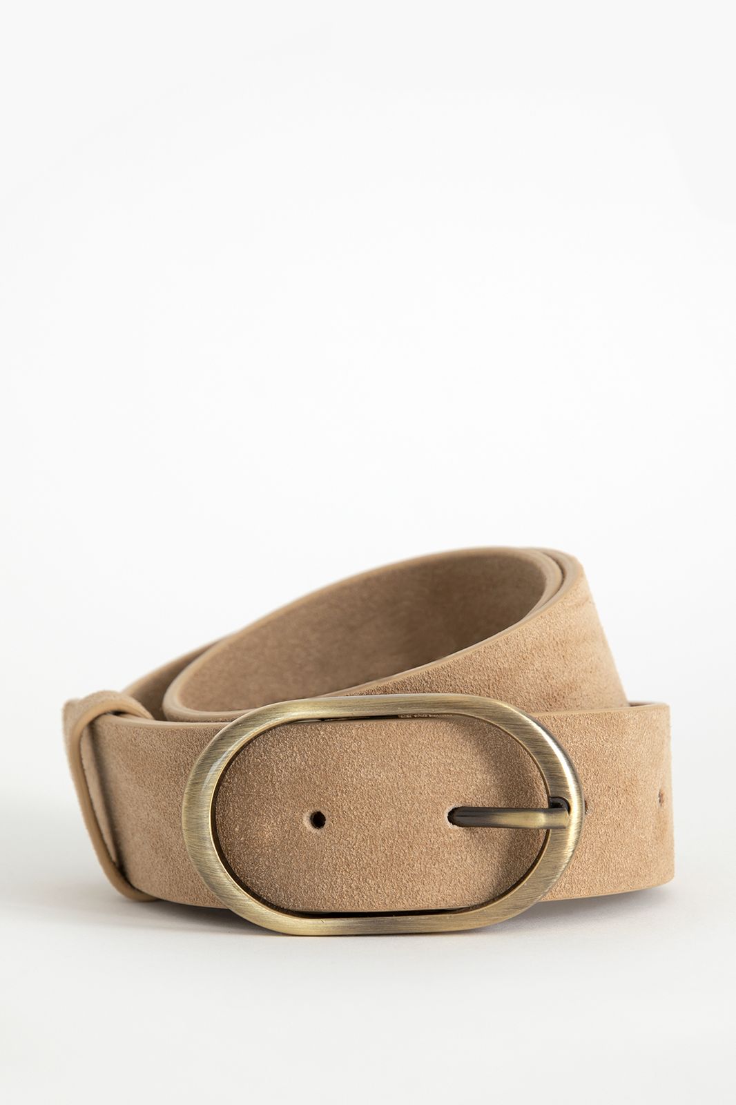 Lichtbruine suède riem