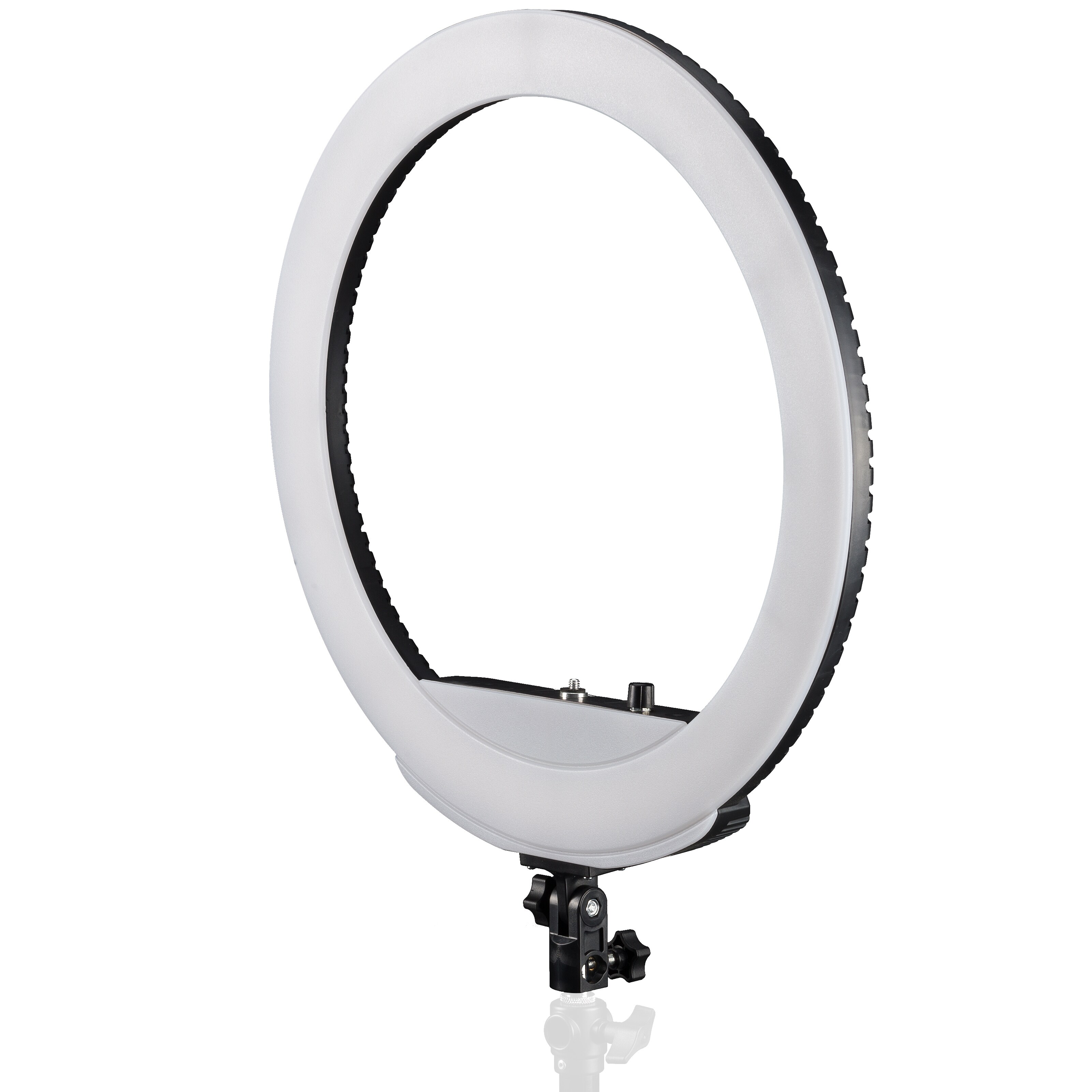 BRESSER MM-26AB Bi-Color LED Ringlicht 48W dimmbar mit Smartphonehalter und Fernauslöser