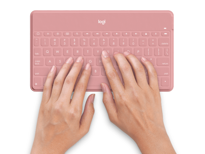 Logitech - Keys-To-Go - Pink (Nordic)