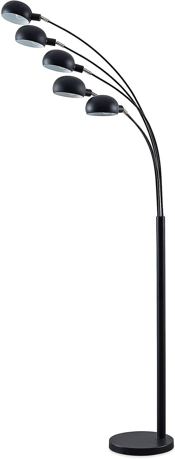 Lindby Stehlampe (Bogenleuchte) Jewa (Modern) in Schwarz aus Metall (5 flammig, E14) - Stehleuchte Standleuchte Floor Lamp Wohnzimmerlampe Wohnzimmerleuchte