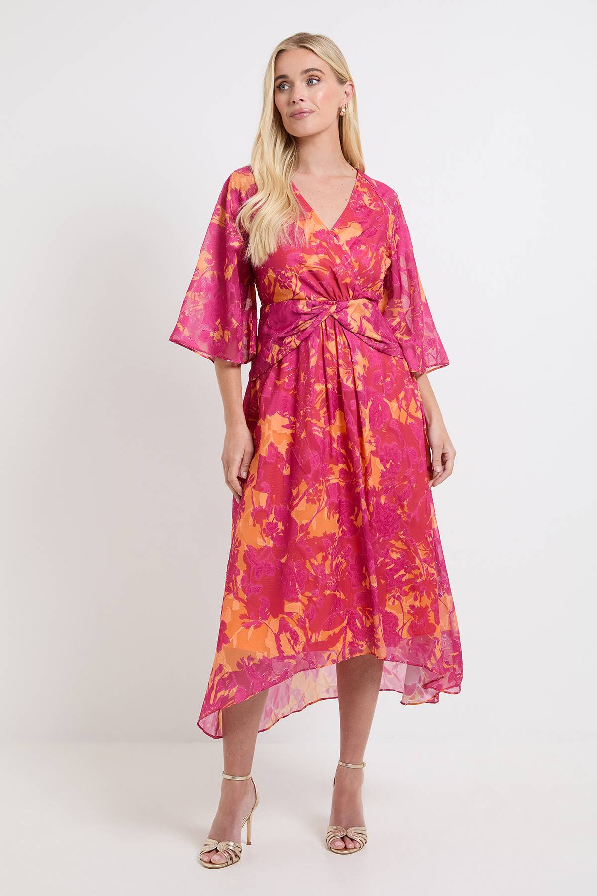 Wallis Robe Midaxi Torsadée À Imprimé Floral Dévoré Petite