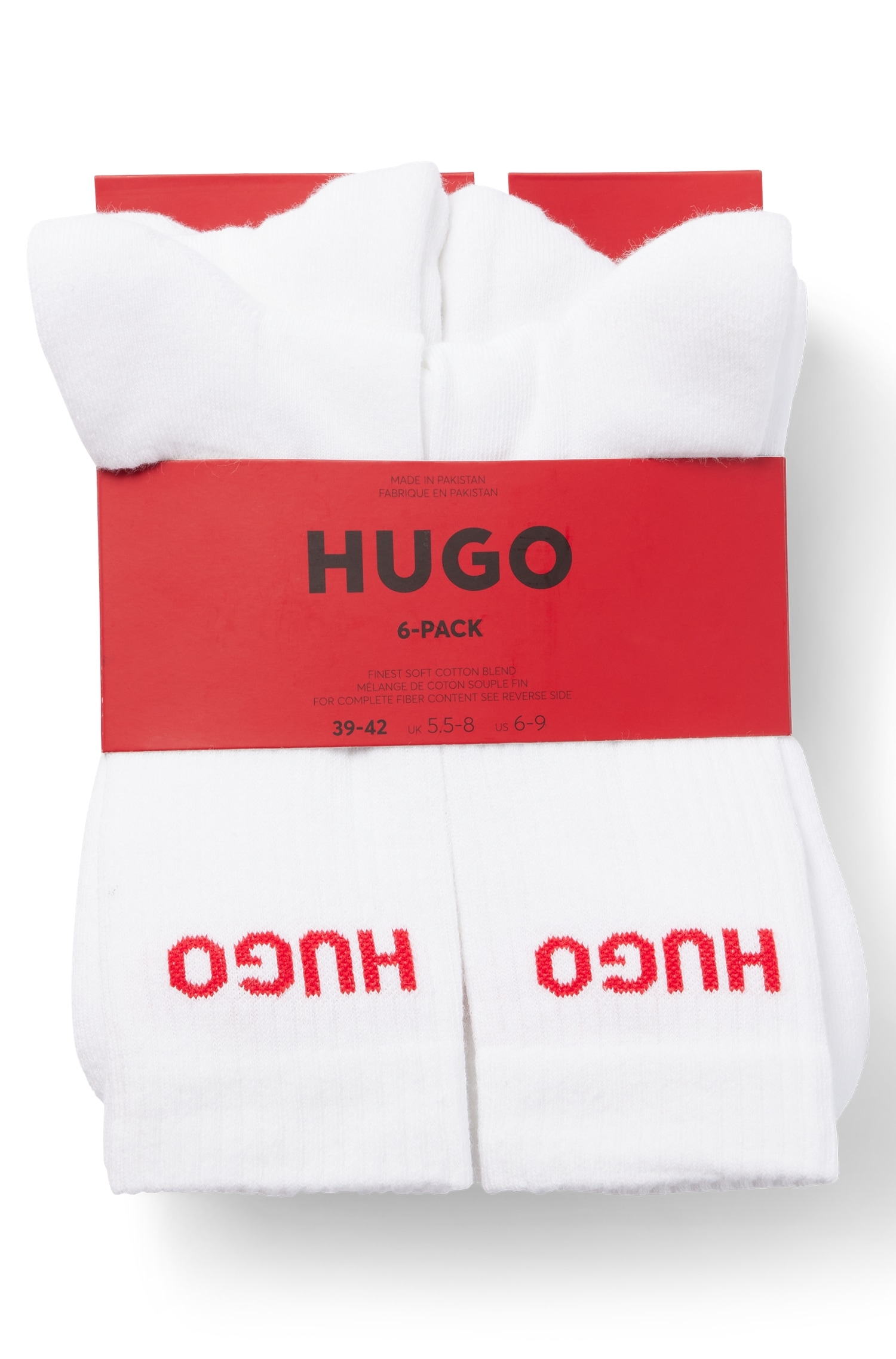 HUGO Underwear Socken »6P QS RIB LOGO CC« Packung, 6er Pack, 6 Stk. tlg. mit eingestricktem HUGO Logo