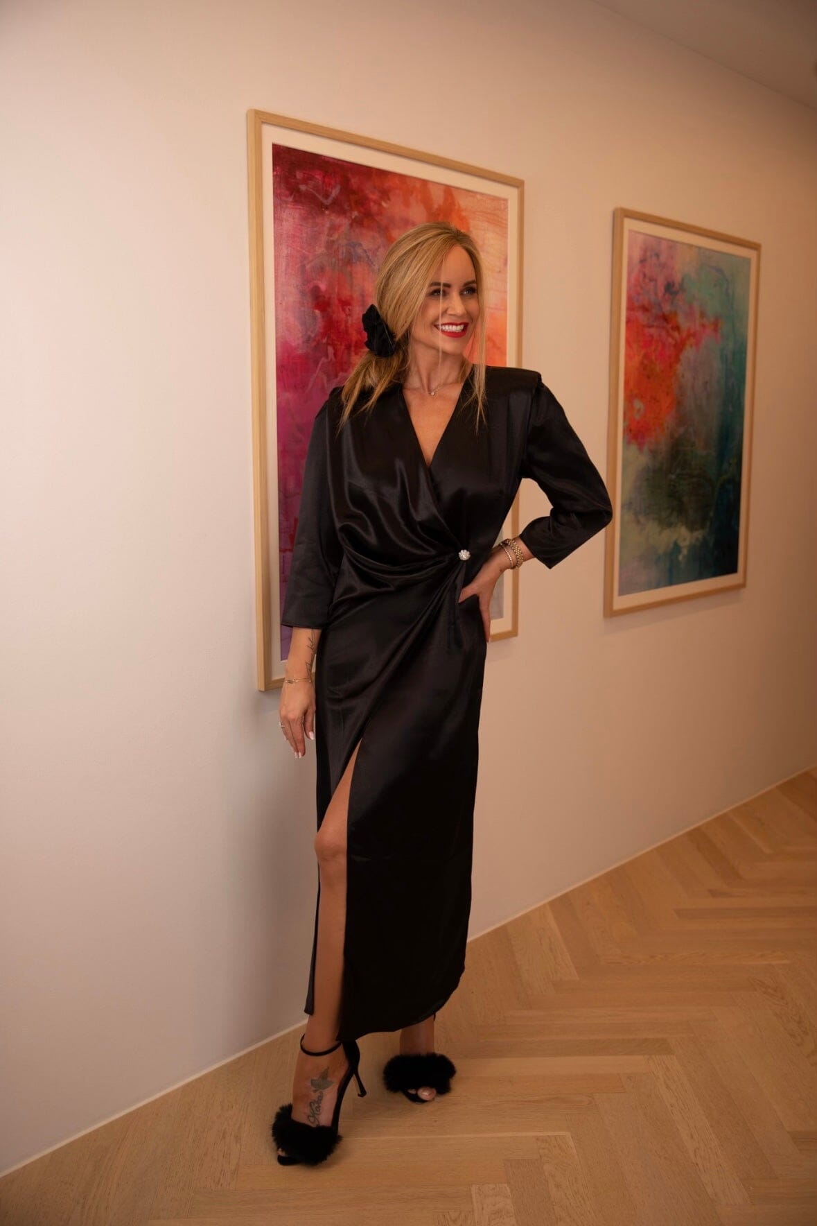 Valentin Studio Star long dress black