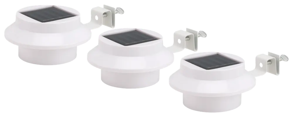 Sartano Solcellelampe til hegn Gaius 3-pak