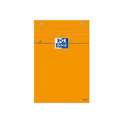 Oxford - Bloc notes - 10 x 15 cm - 160 pages - petits carreaux - 80G - orange