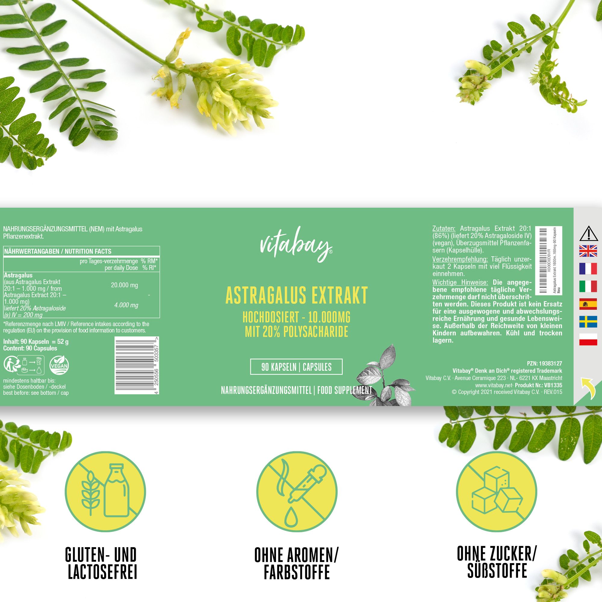 Vitabay Astragalus Extrakt 10.000 mg hochdosiert