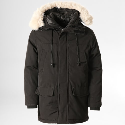 Parka Capuche Fourrure Enfant FD902 Noir