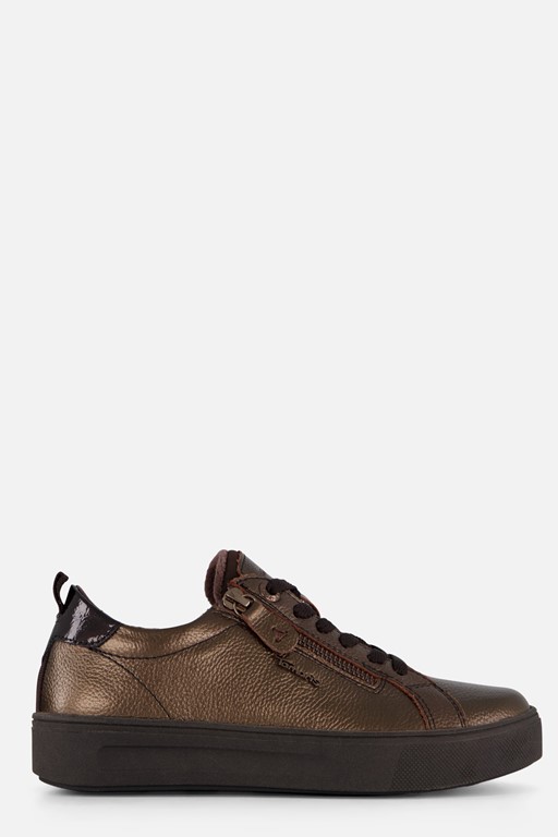 Tamaris Comfort Sneakers brons Leer