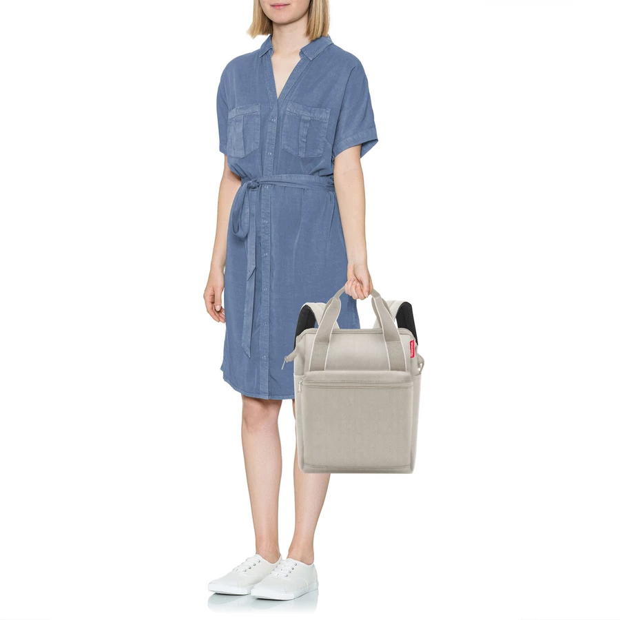 reisenthel travelling allrounder R - Rucksack 40 cm herringbone sand