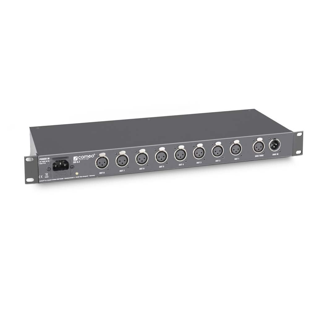 Cameo SB8.3 8-kanaals DMX splitter en booster