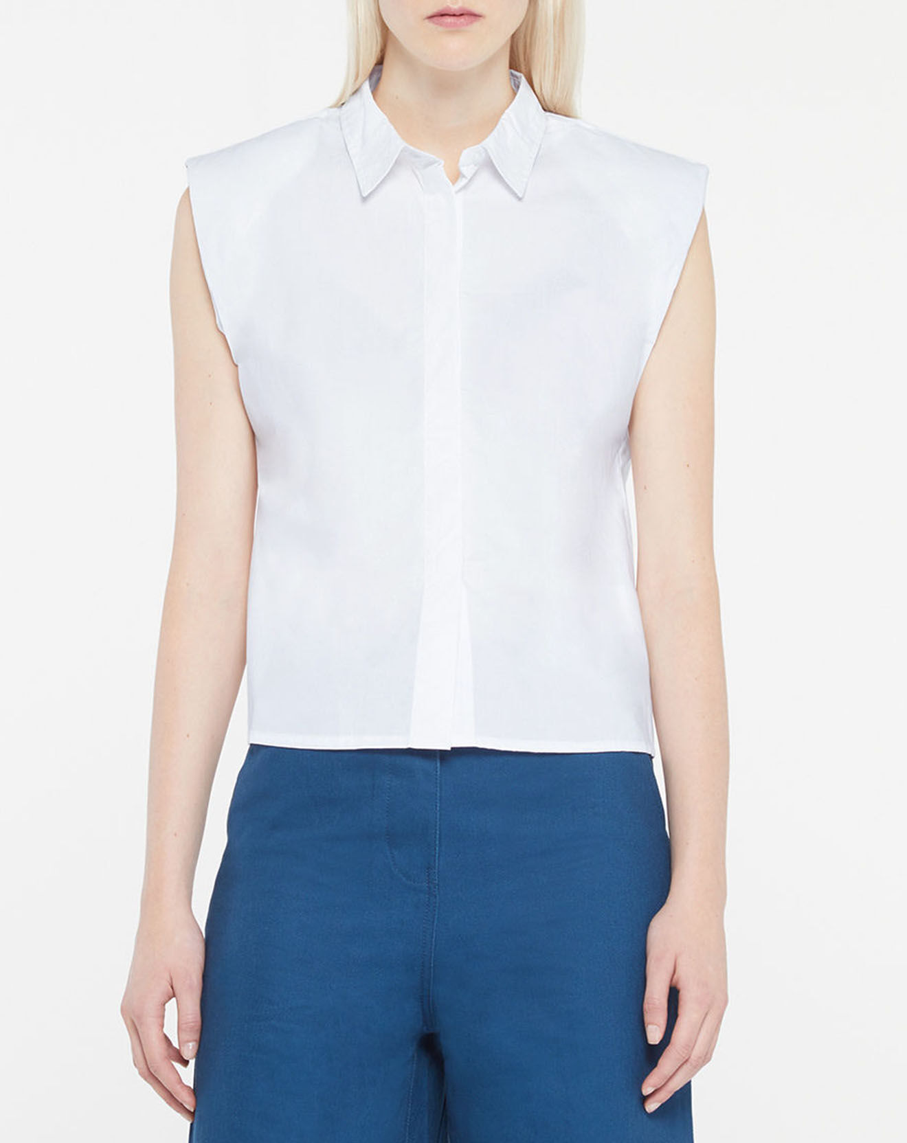 Galeries Lafayette Chemise en Popeline de Coton bio Crush SM blanche