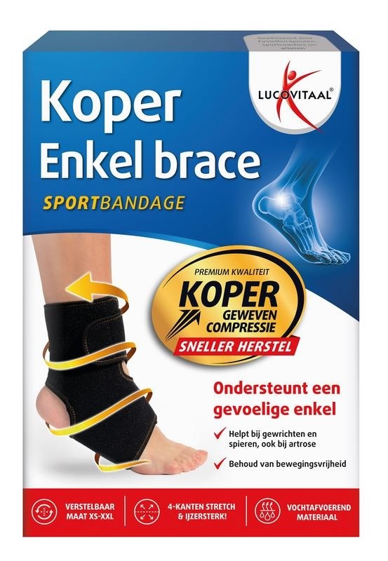 Lucovitaal Brace Enkel Koper 1 stuk
