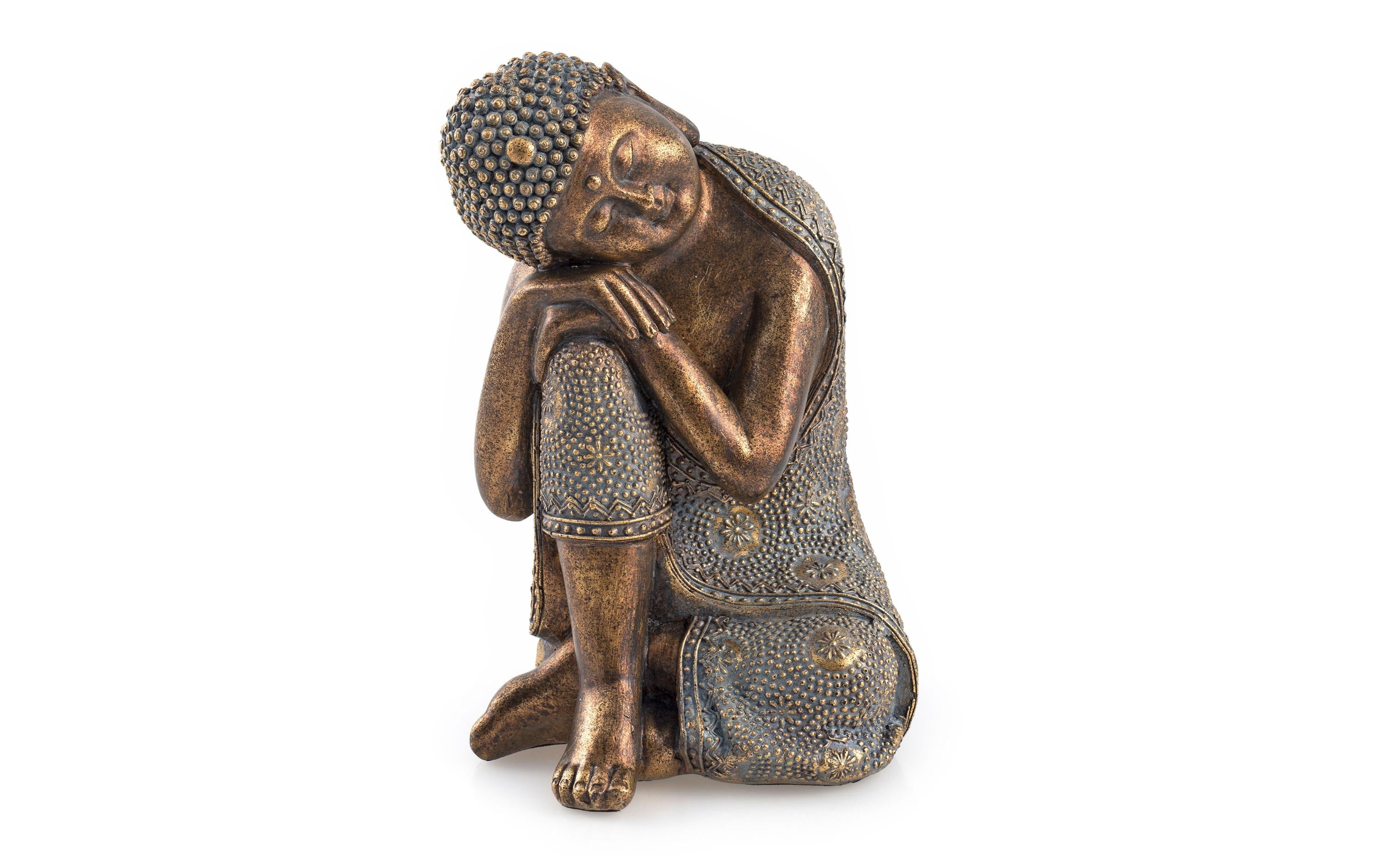 Dekofigur Buddha RevataSitzende Buddha Figur aus Polyresin
