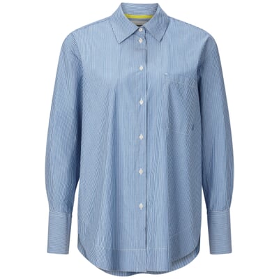 Damenbluse gestreift, Blau-Weiß