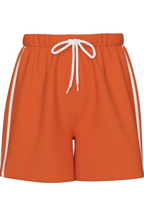 Pieces oranje dames korte broek