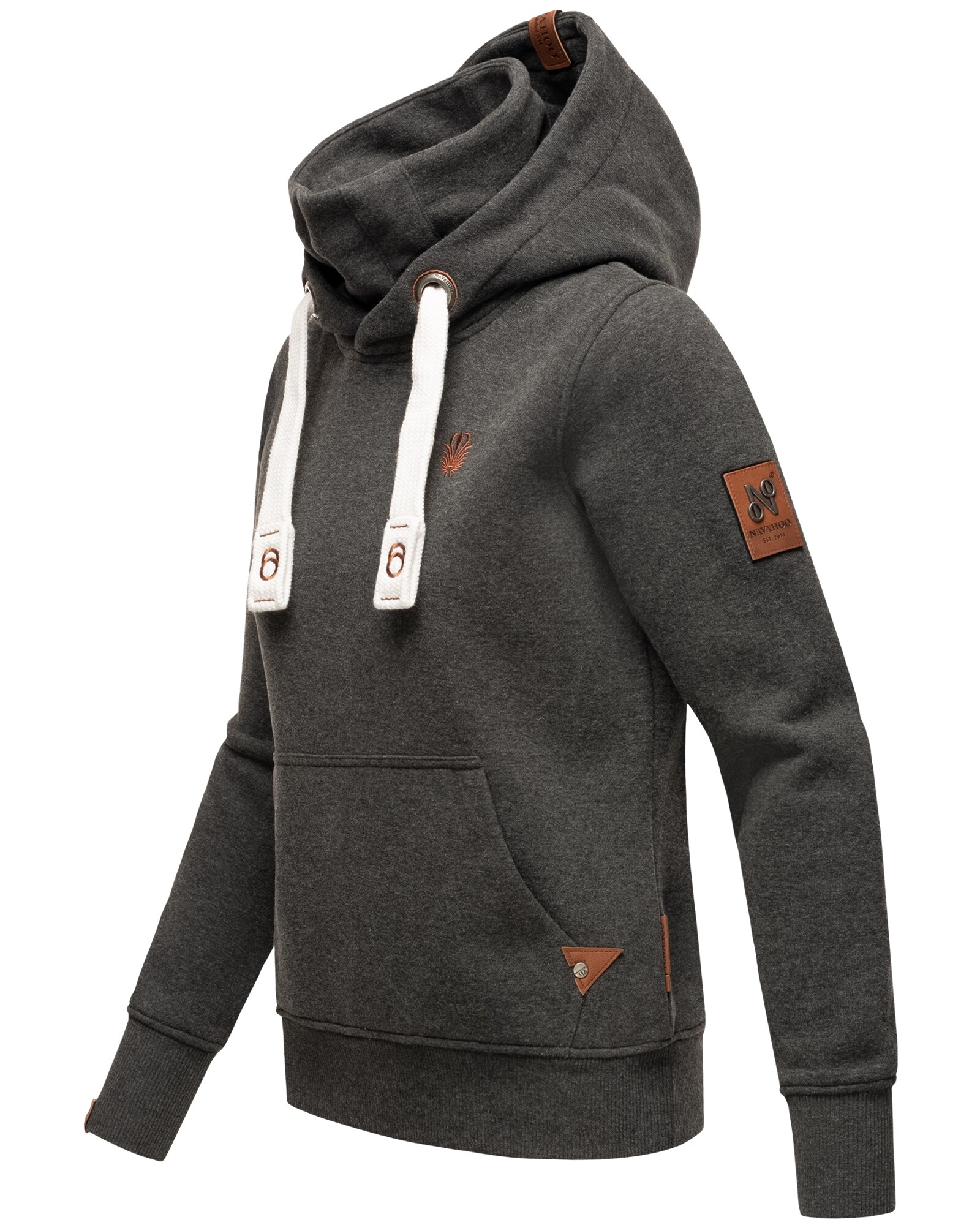 NAVAHOO Damen Kapuzensweatshirt Weicher Hoodie mit dicken Tunnelzugkordeln & Kapuze Raniaa