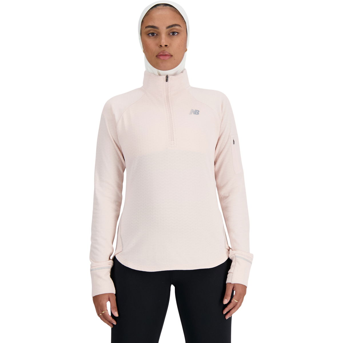 New Balance Heat Grid Half Zip Midlayer Løbetrøje Dame