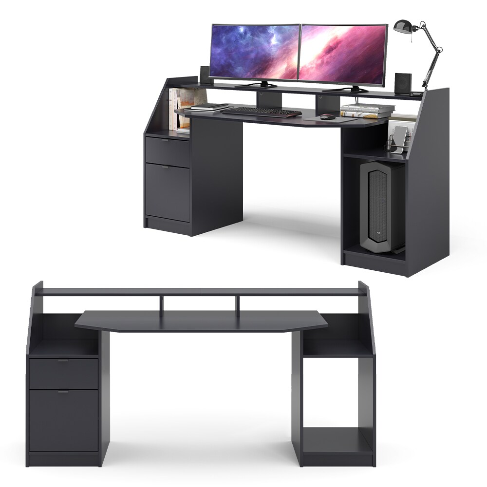 Vicco Schreibtisch Computertisch Bürotisch Home Joel Schwarz Arbeitstisch Tisch