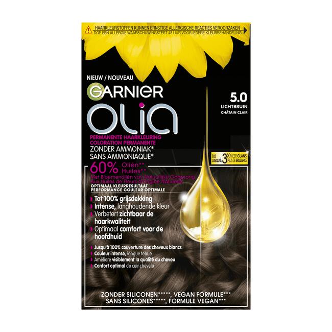 Garnier Olia Permanente Haarverf 5.0 Licht Bruin