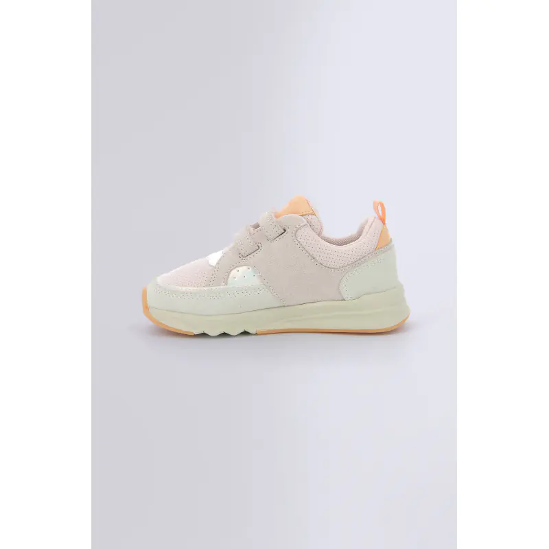 KIKUSTOM ROSE CLAIR BEIGE ORANGE BASKETS BASSES Cuir Fille