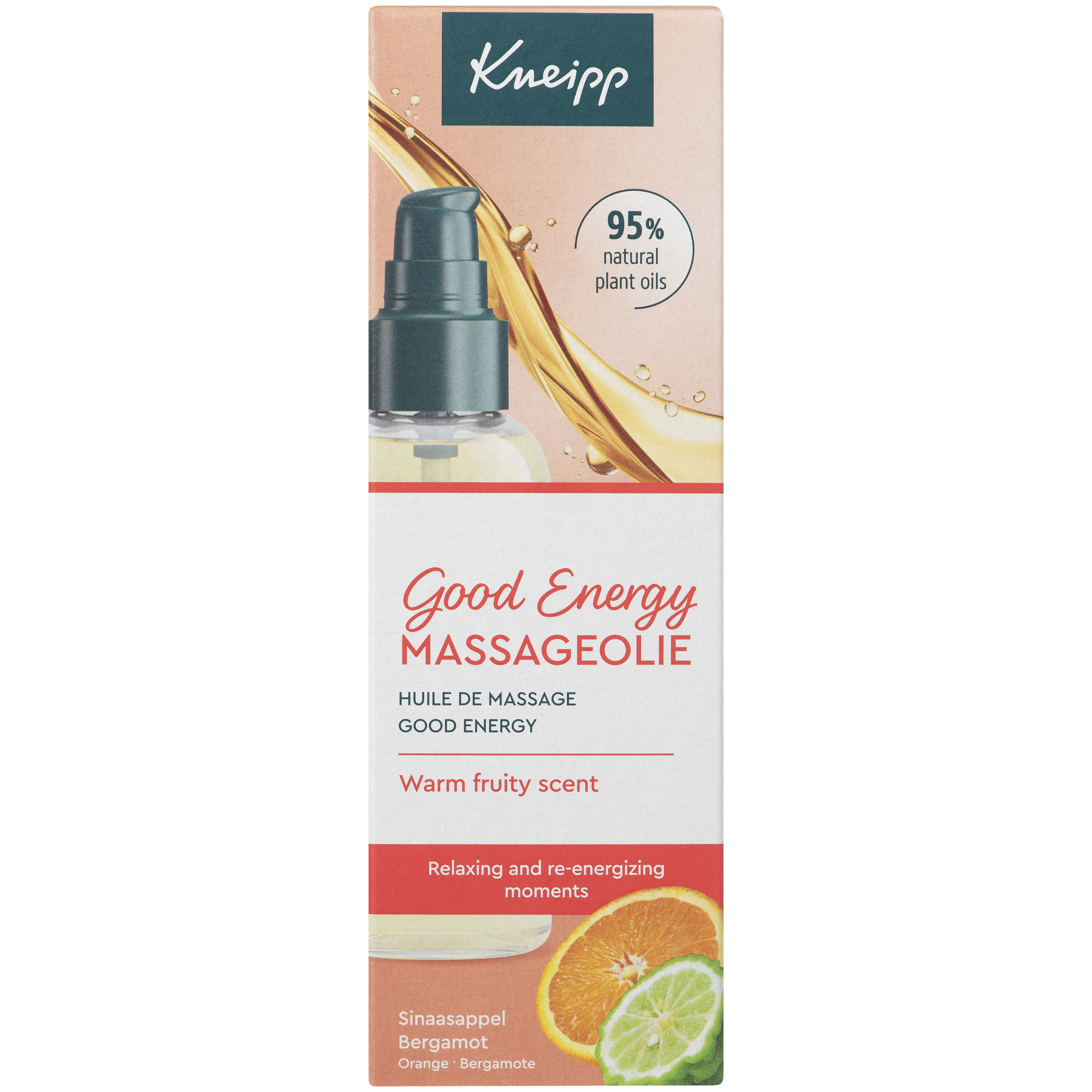 Kneipp Massageolie Good Energy met Pompje (100 ml)