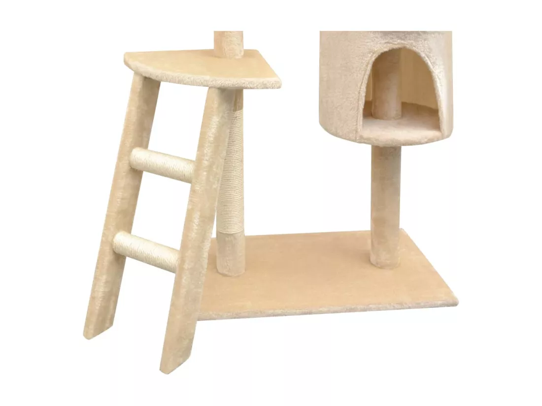 Arbre à chat avec griffoirs en sisal 150 cm Beige