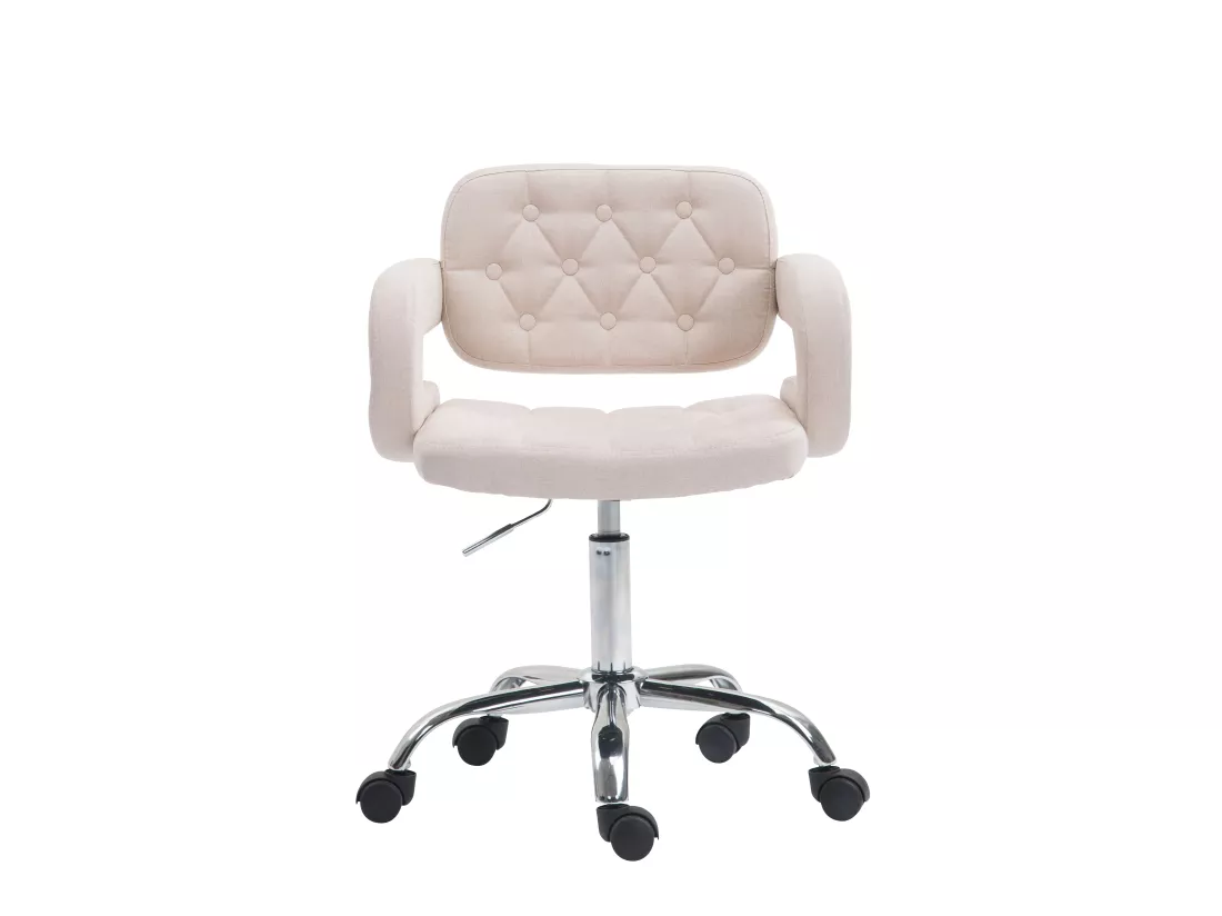 Chaise de bureau réglable tissu beige 62 x 55 x 90 cm BUR10423