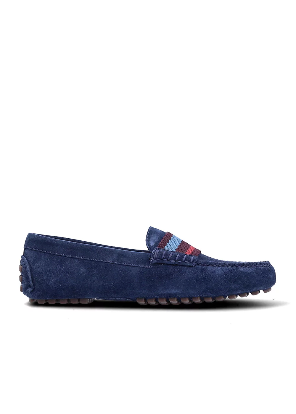 MOC STRIPES DRIVER VELOURS BLEU